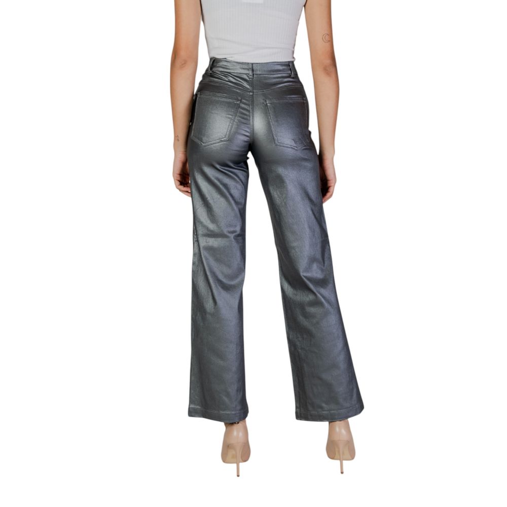 Jacqueline De Yong Silberne Viskose Jeans & Hose