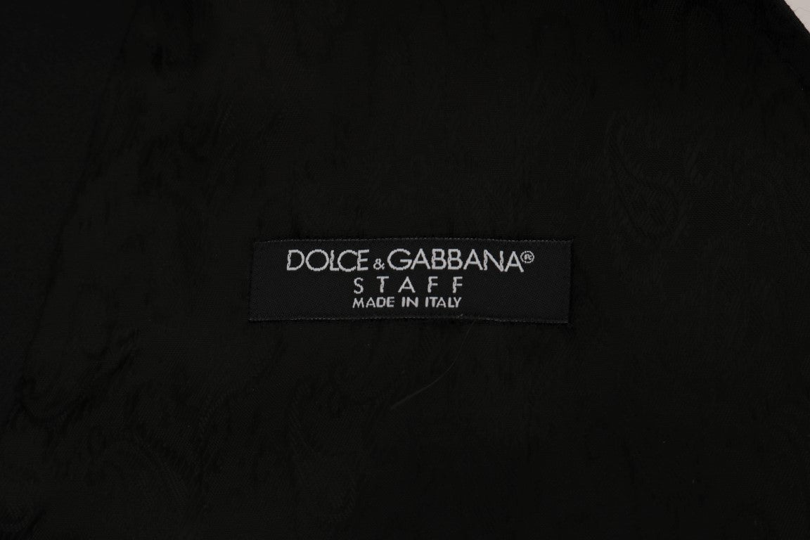 Dolce &amp; Gabbana Sade siyah tek göğüslü yelek