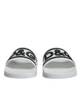 Bild in Galerie-Betrachter laden, Dolce & Gabbana White Black Sandals Rubber Beachwear Shoes
