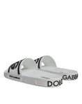 Bild in Galerie-Betrachter laden, Dolce & Gabbana White Black Sandals Rubber Beachwear Shoes
