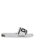 Bild in Galerie-Betrachter laden, Dolce & Gabbana White Black Sandals Rubber Beachwear Shoes
