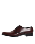 Bild in Galerie-Betrachter laden, Dolce & Gabbana Brown Leather Derby Formal Men Dress Shoes
