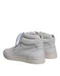 Bild in Galerie-Betrachter laden, Dolce & Gabbana White Leather Mid Top Men Sneakers Shoes
