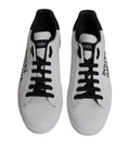 Bild in Galerie-Betrachter laden, Dolce & Gabbana White Leather Logo Portofino Sneakers Shoes
