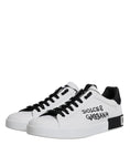 Bild in Galerie-Betrachter laden, Dolce & Gabbana White Leather Logo Portofino Sneakers Shoes
