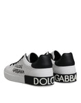 Bild in Galerie-Betrachter laden, Dolce & Gabbana White Leather Logo Portofino Sneakers Shoes
