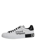 Bild in Galerie-Betrachter laden, Dolce & Gabbana White Leather Logo Portofino Sneakers Shoes
