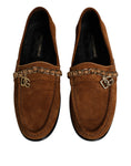 Bild in Galerie-Betrachter laden, Dolce & Gabbana Brown Suede Leather Loafers Dress Shoes
