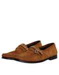 Bild in Galerie-Betrachter laden, Dolce & Gabbana Brown Suede Leather Loafers Dress Shoes
