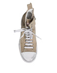 Bild in Galerie-Betrachter laden, Dolce & Gabbana Beige White Canvas High Top Sneakers Shoes
