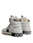 Bild in Galerie-Betrachter laden, Dolce & Gabbana White Leather High Top Men Sneakers Shoes
