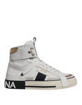 Bild in Galerie-Betrachter laden, Dolce & Gabbana White Leather High Top Men Sneakers Shoes
