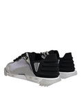 Bild in Galerie-Betrachter laden, Dolce & Gabbana Silver Black Nylon NS1 Low Top Sneakers Shoes
