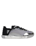 Bild in Galerie-Betrachter laden, Dolce & Gabbana Silver Black Nylon NS1 Low Top Sneakers Shoes
