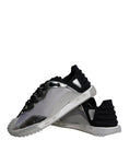 Bild in Galerie-Betrachter laden, Dolce & Gabbana Silver Black Nylon NS1 Low Top Sneakers Shoes
