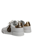 Bild in Galerie-Betrachter laden, Dolce & Gabbana White Leather DG Logo Casual Low Top Sneakers Shoes
