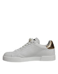 Bild in Galerie-Betrachter laden, Dolce & Gabbana White Leather DG Logo Casual Low Top Sneakers Shoes
