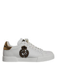 Bild in Galerie-Betrachter laden, Dolce & Gabbana White Leather DG Logo Casual Low Top Sneakers Shoes
