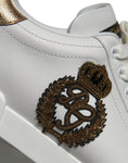 Bild in Galerie-Betrachter laden, Dolce & Gabbana White Leather DG Logo Casual Low Top Sneakers Shoes
