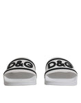 Bild in Galerie-Betrachter laden, Dolce & Gabbana White Rubber Slides Sandals Beachwear Shoes
