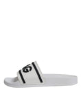 Bild in Galerie-Betrachter laden, Dolce & Gabbana White Rubber Slides Sandals Beachwear Shoes
