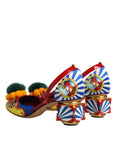 Load image into Gallery viewer, Dolce & Gabbana Multicolor Carretto Crystal Fur Sandals Shoes
