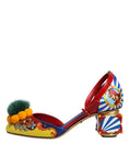 Load image into Gallery viewer, Dolce & Gabbana Multicolor Carretto Crystal Fur Sandals Shoes
