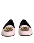 Load image into Gallery viewer, Dolce & Gabbana Light Pink Velvet Slip On Loafers Flats Shoes
