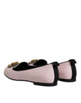 Load image into Gallery viewer, Dolce & Gabbana Light Pink Velvet Slip On Loafers Flats Shoes
