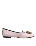 Load image into Gallery viewer, Dolce & Gabbana Light Pink Velvet Slip On Loafers Flats Shoes
