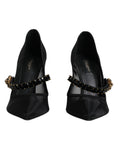 Load image into Gallery viewer, Dolce & Gabbana Black Mesh Mary Jane Crystal Heel Pump Shoes
