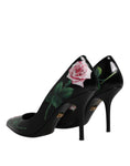 Load image into Gallery viewer, Dolce & Gabbana Black Floral Print High Heels Pumps Shoes
