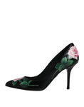 Load image into Gallery viewer, Dolce & Gabbana Black Floral Print High Heels Pumps Shoes
