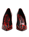 Load image into Gallery viewer, Dolce & Gabbana Red Leopard Leather Stiletto High Heels Pumps Shoes
