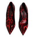 Load image into Gallery viewer, Dolce & Gabbana Red Leopard Leather Stiletto High Heels Pumps Shoes
