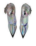 Resmi galeri görüntüleyiciye yükleyin, Dolce & Gabbana Shoes Silver Iridescent Pointed Short Boots
