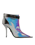 Resmi galeri görüntüleyiciye yükleyin, Dolce & Gabbana Shoes Silver Iridescent Pointed Short Boots
