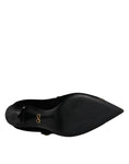 Load image into Gallery viewer, Dolce & Gabbana Black Velvet Gold Mary Janes Pumps Shoes
