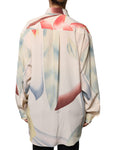 Bild in Galerie-Betrachter laden, Etro Beige Printed Collared Buttoned Long Sleeves Blouse Top
