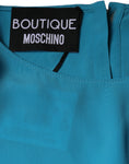 Bild in Galerie-Betrachter laden, Boutique Moschino Blue Round Neckline Long Sleeves Blouse Top
