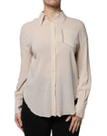 Bild in Galerie-Betrachter laden, Brunello Cucinelli Beige Silk Blend Collared Button Down Top
