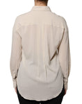 Bild in Galerie-Betrachter laden, Brunello Cucinelli Beige Silk Blend Collared Button Down Top
