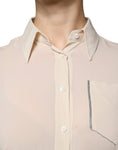 Bild in Galerie-Betrachter laden, Brunello Cucinelli Beige Silk Blend Collared Button Down Top
