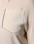 Bild in Galerie-Betrachter laden, Brunello Cucinelli Beige Silk Blend Collared Button Down Top
