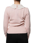 Bild in Galerie-Betrachter laden, Dolce & Gabbana Pink Cashmere Collar Knitted Long Sleeves Top
