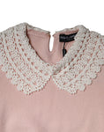 Bild in Galerie-Betrachter laden, Dolce & Gabbana Pink Cashmere Collar Knitted Long Sleeves Top
