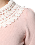 Bild in Galerie-Betrachter laden, Dolce & Gabbana Pink Cashmere Collar Knitted Long Sleeves Top
