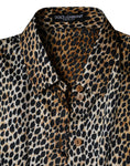 Bild in Galerie-Betrachter laden, Dolce & Gabbana Brown Leopard Print Short Sleeves Blouse Top
