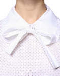 Load image into Gallery viewer, Valentino White Cotton Short Sleeves Collared Blouse Top
