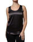 Bild in Galerie-Betrachter laden, Brunello Cucinelli Black Silk Blend Sleeveless Tank Top
